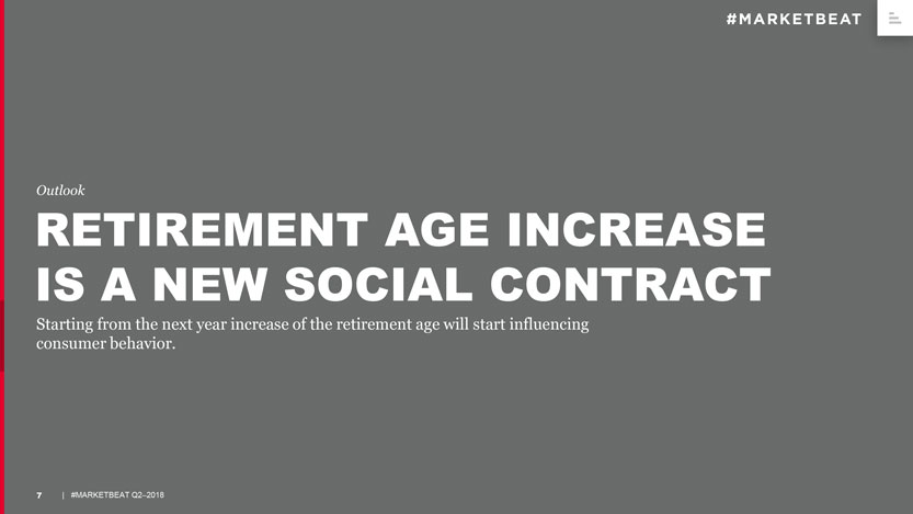 Starting from the next year increase of&nbsp;the retirement age will start influencing consumer behavior.